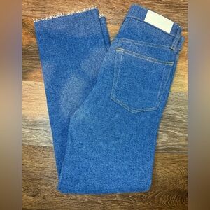 Re/Done WoMen's Straight Blue Jeans